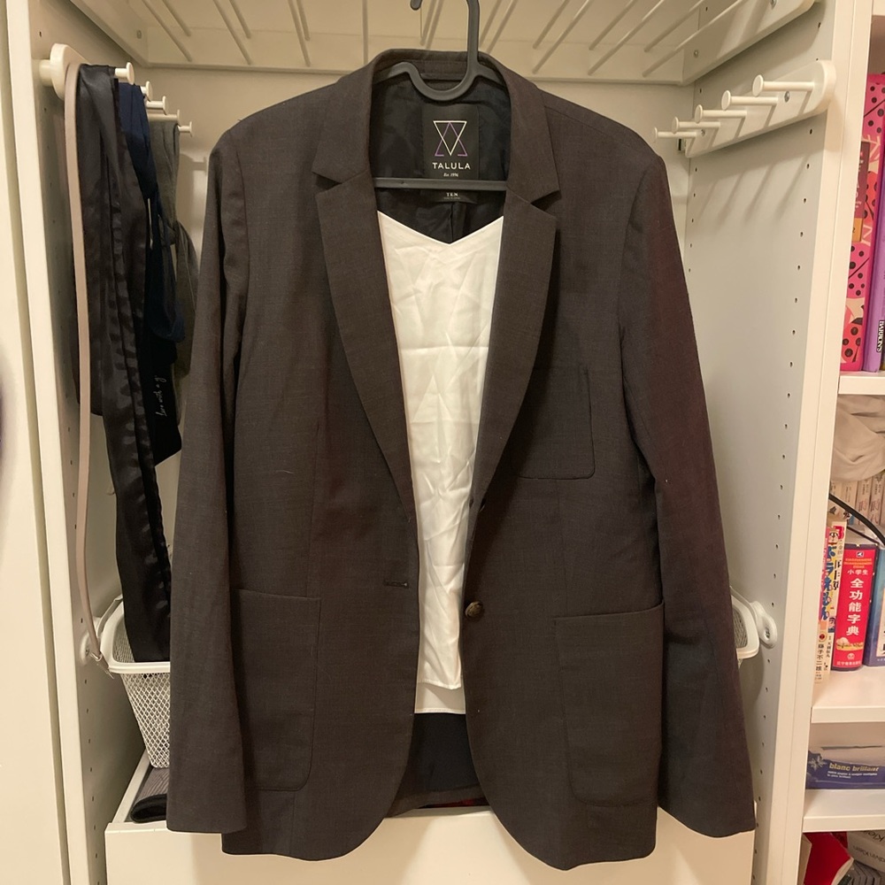 Talula Size 10 suit jacket, brown